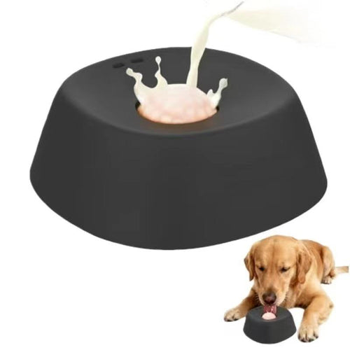 Built-in Rolling Ball Slow Feeder Dog Bowl
